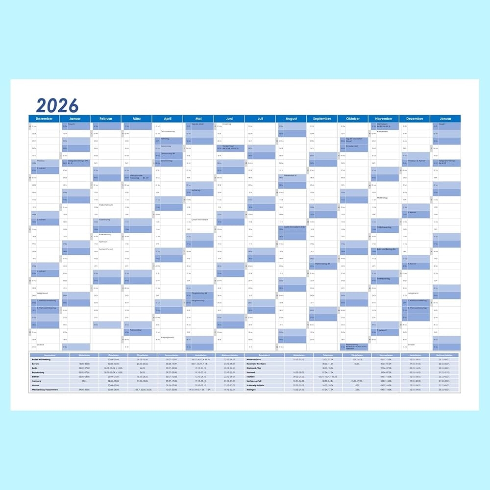 3 X DIN A3 Wall Calendar For 2026 14 Months Annual Calendar 