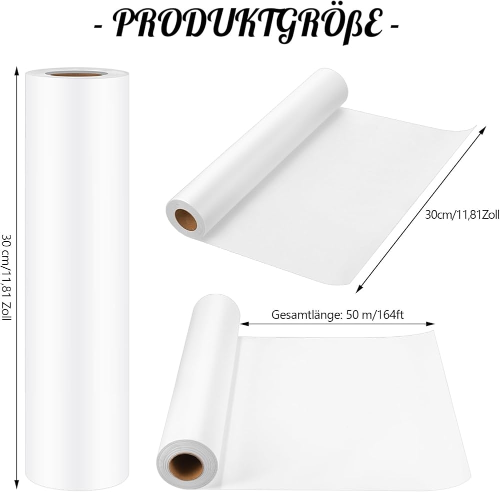30 Cm X 50 M Tracing Paper Roll Sketch Roll 26 G m Tissue Paper Painting Paper Roll Sewing Pattern Paper Architect Paper Roll For Drawing Sketching 