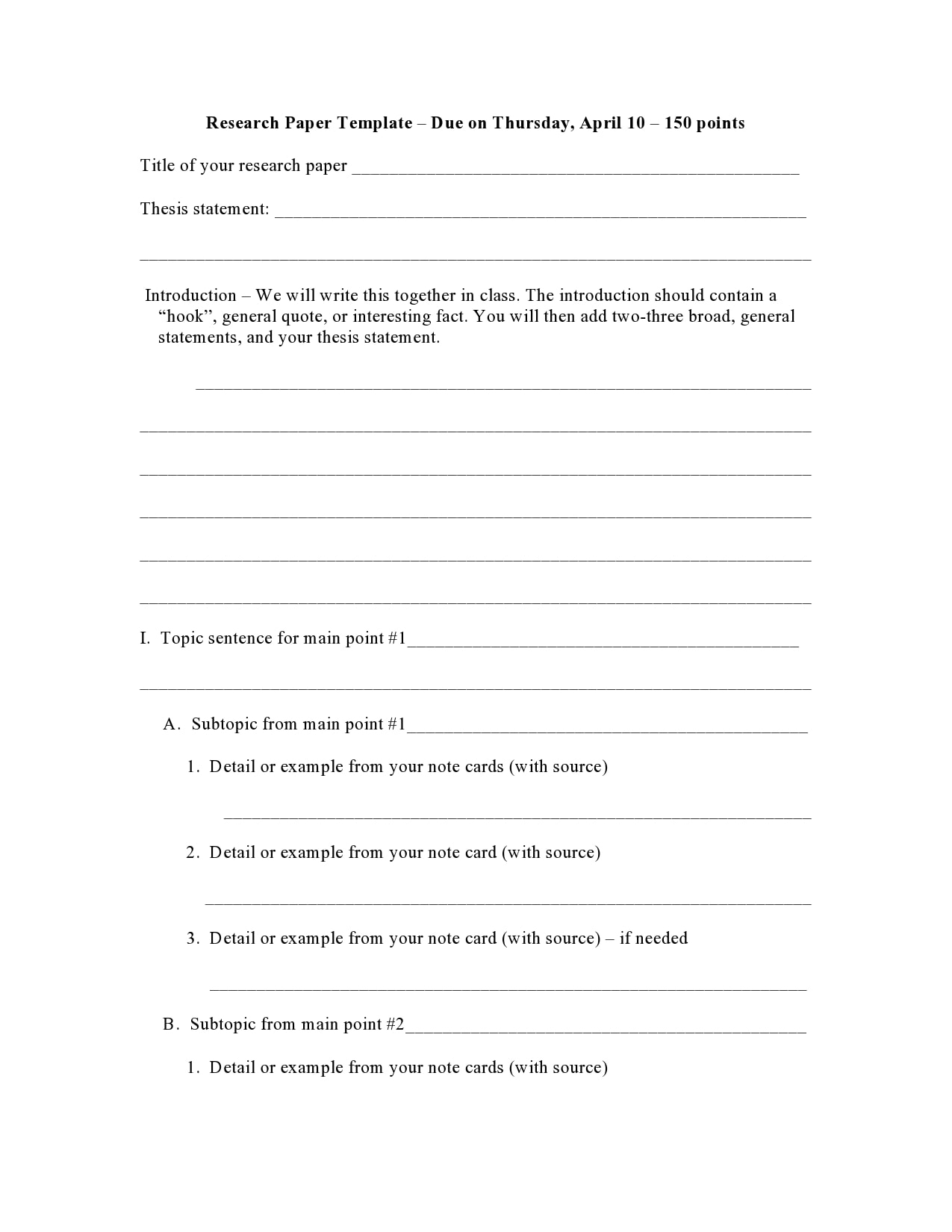 30 Editable Research Paper Templates MLA Formats TemplateArchive
