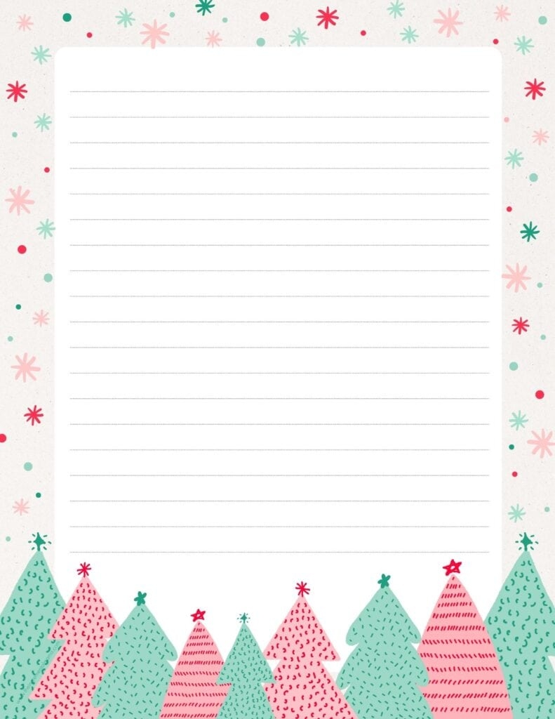 Printable Christmas Note Paper