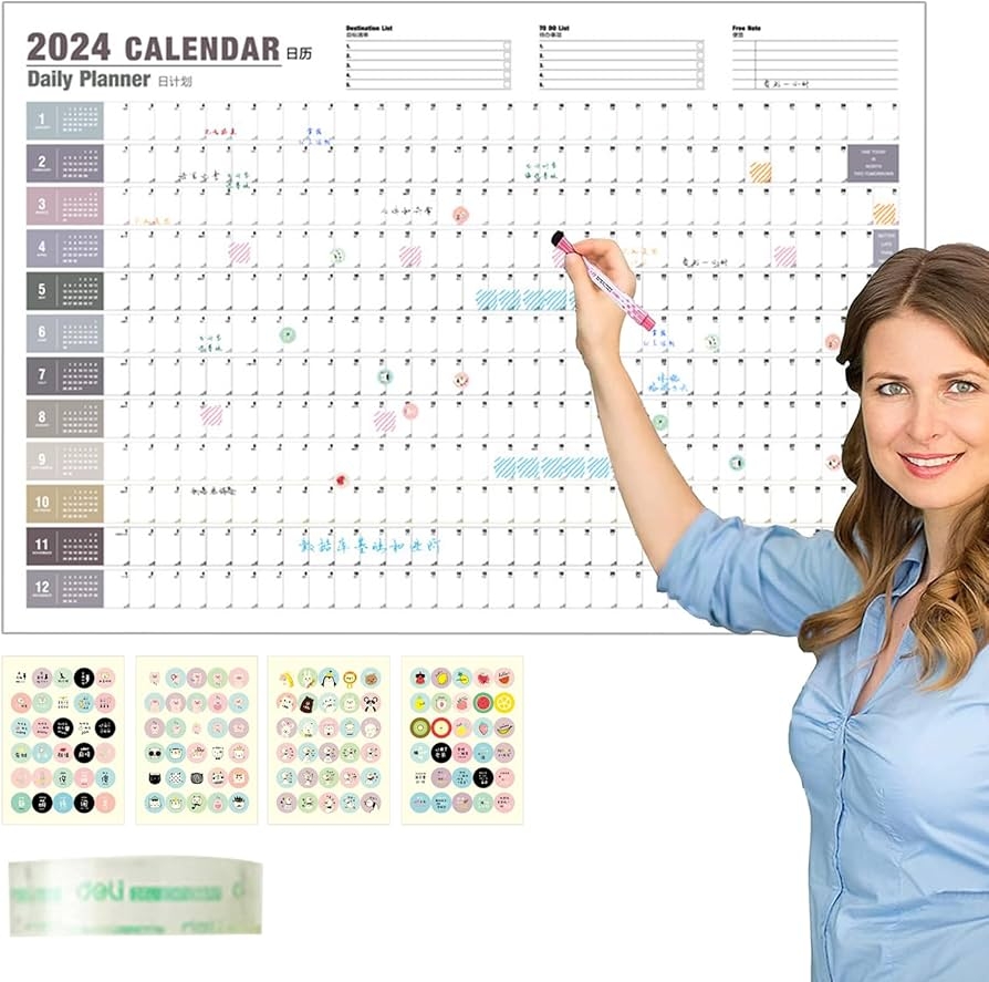 365 Poster Calendar Wall Calendar 2024 Poster Calendar For Wall 