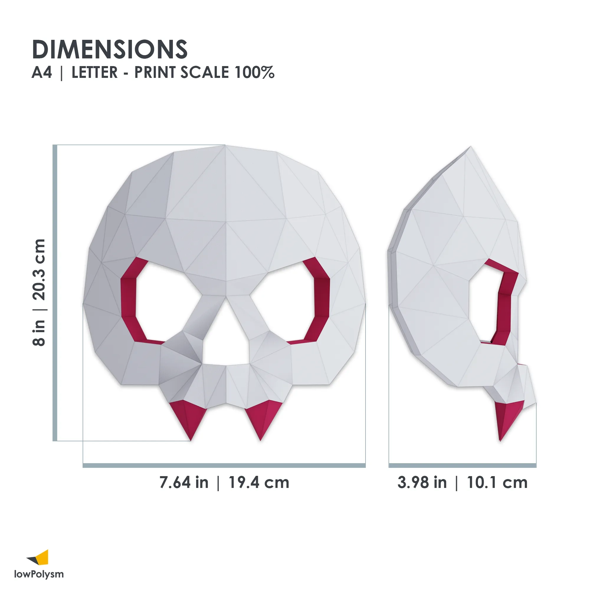 Printable Paper Skull Template