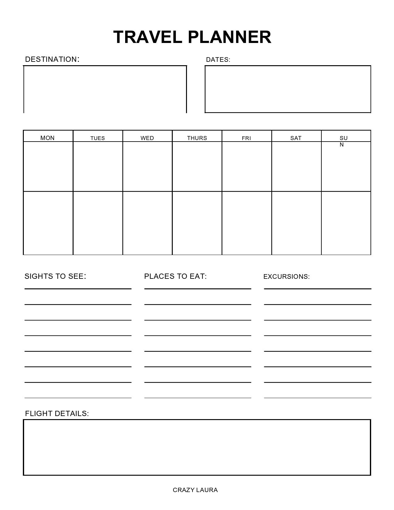 40 Free Travel Planner Templates Excel Word PDF 