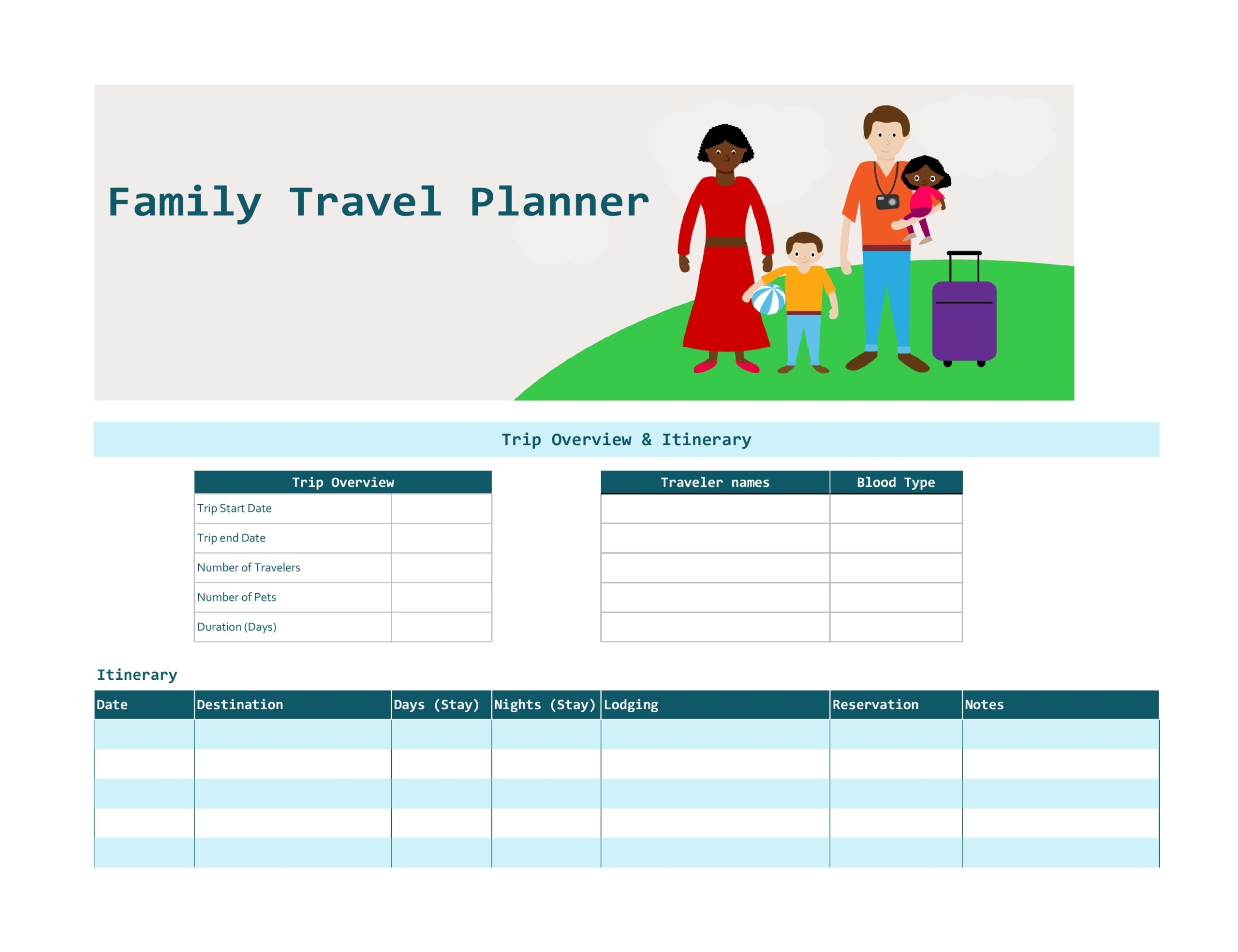40 Free Travel Planner Templates Excel Word PDF 