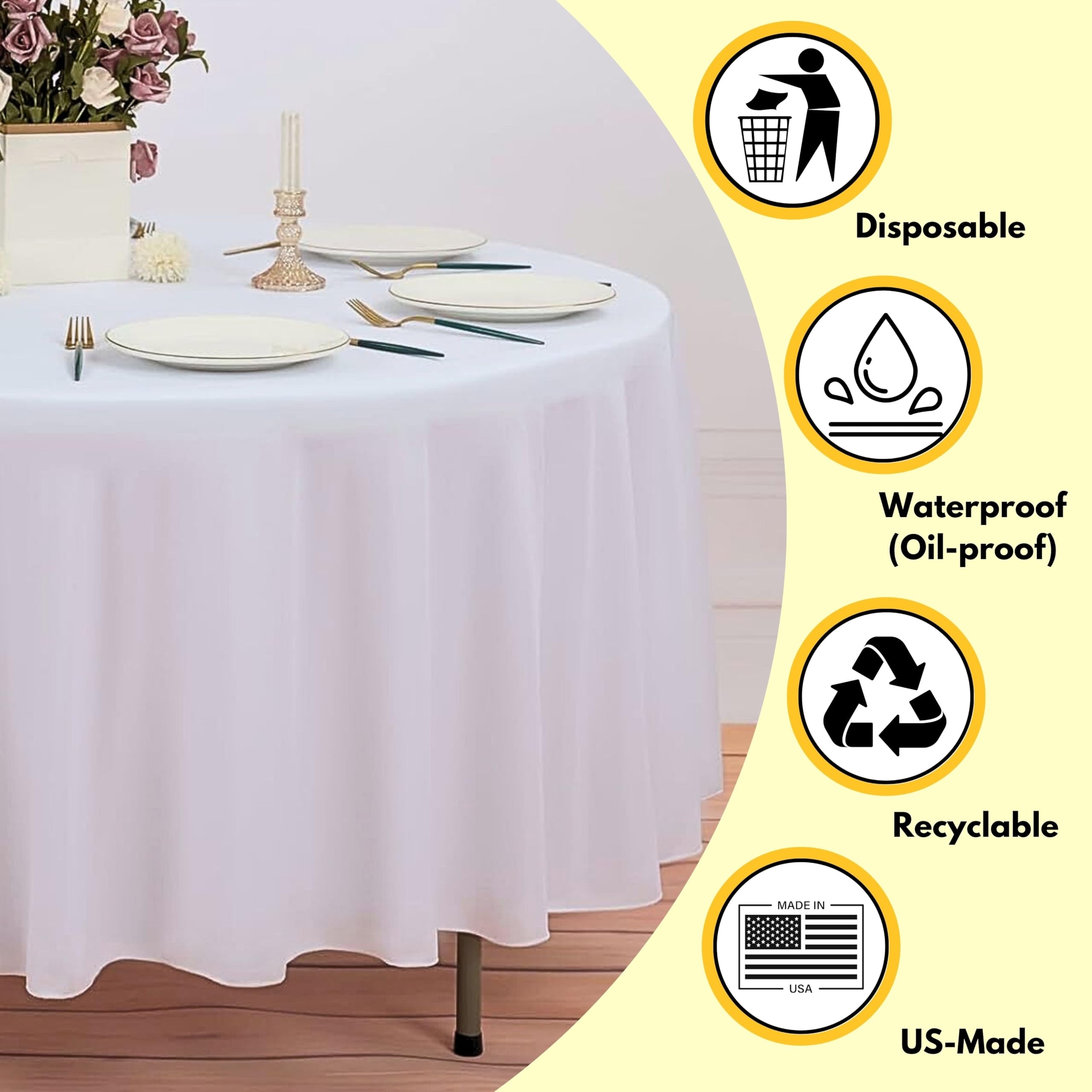 Linen Like Paper Tablecloths
