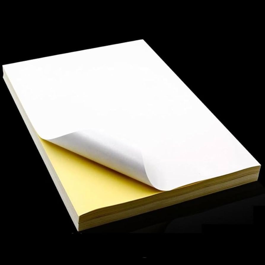 50 Sheets A4 White Self Adhesive Sticker Paper Printable Adhesive 