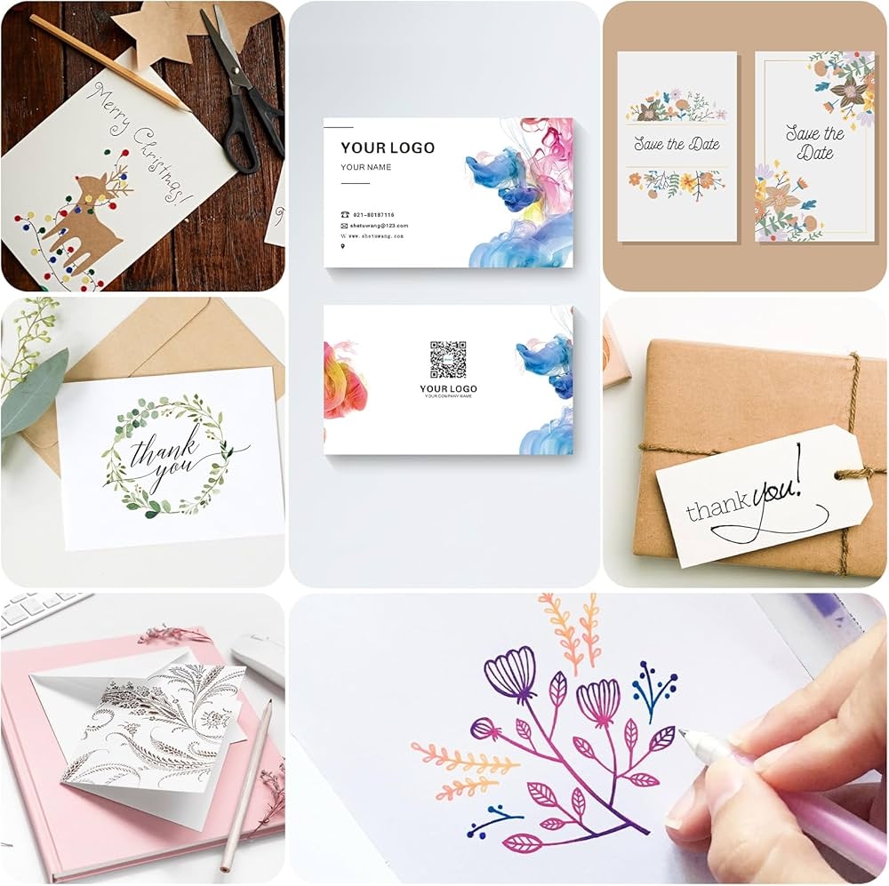 50 Sheets Of Card Paper A4 White Thick Paper A4 For Printing 250 G m Coloured Card Paper White Printer Paper For Invitations Menu Cards Wedding 
