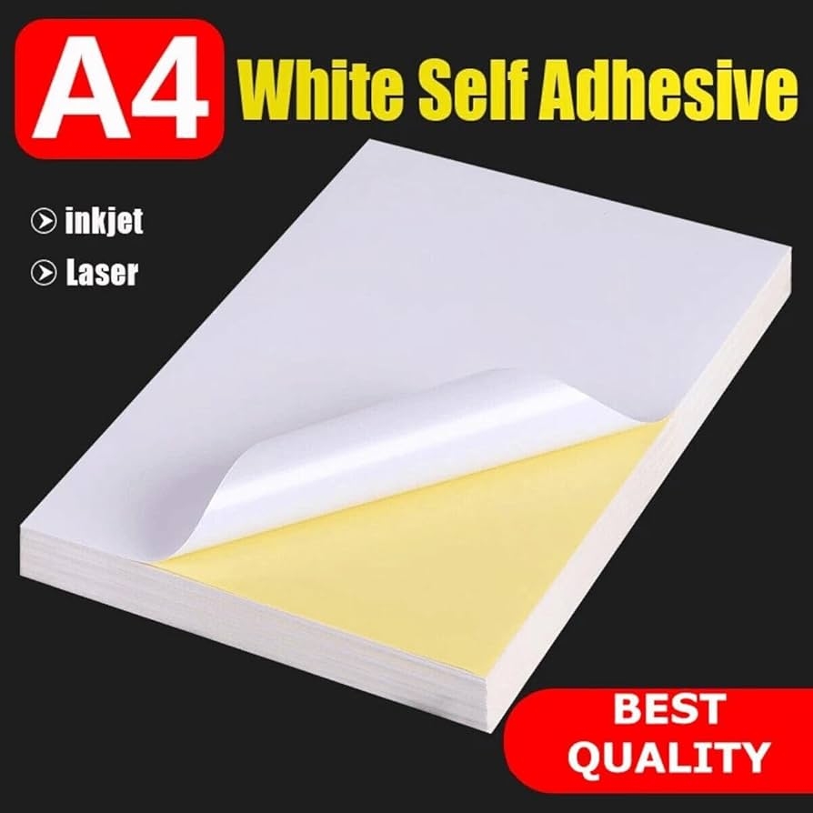 50 Sheets Of Sticker Paper For Printing Adhesive Labels A4 Labels Self Adhesive Printable 50 Amazon de Stationery amp Office Supplies