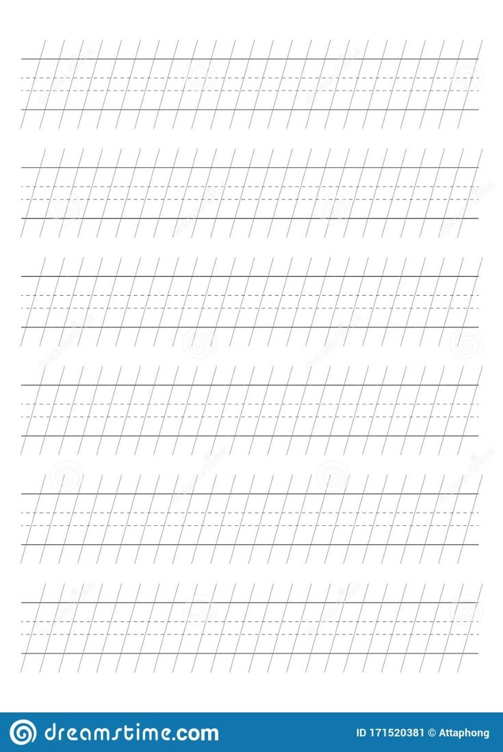 55 Degree Guide Sheets Calligraphy Paper Stock Vector 