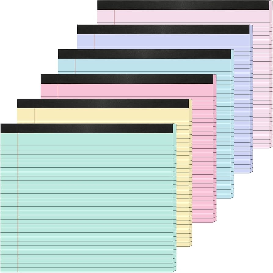 6 Pack 11 X 9 5 Landscape Legal Pad College Ruled Lined Paper 