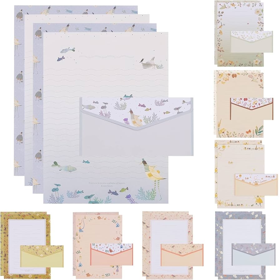 Lined Stationery Paper Sets