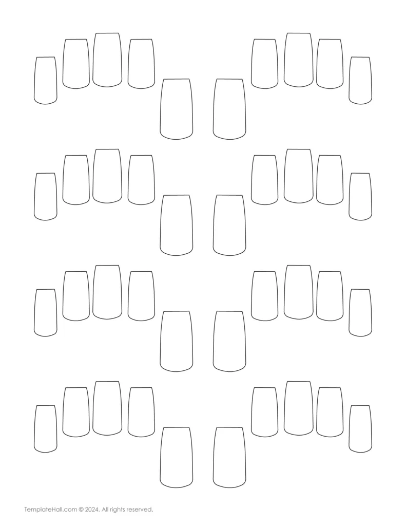 9 Free Square Nail Templates Transform Your Nail Art Game