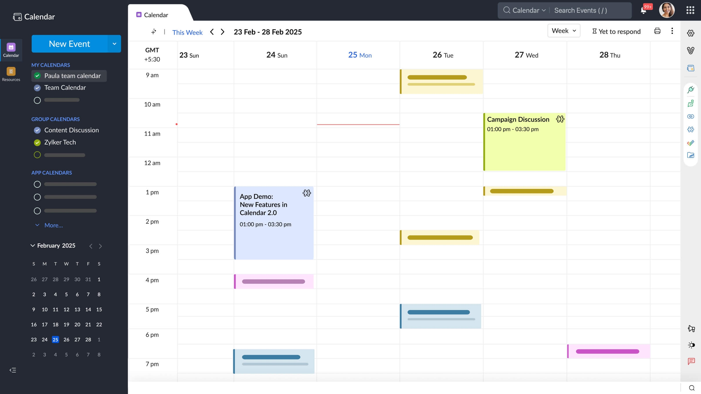 A Powerful Online Business Calendar For Teams Zoho Calendar