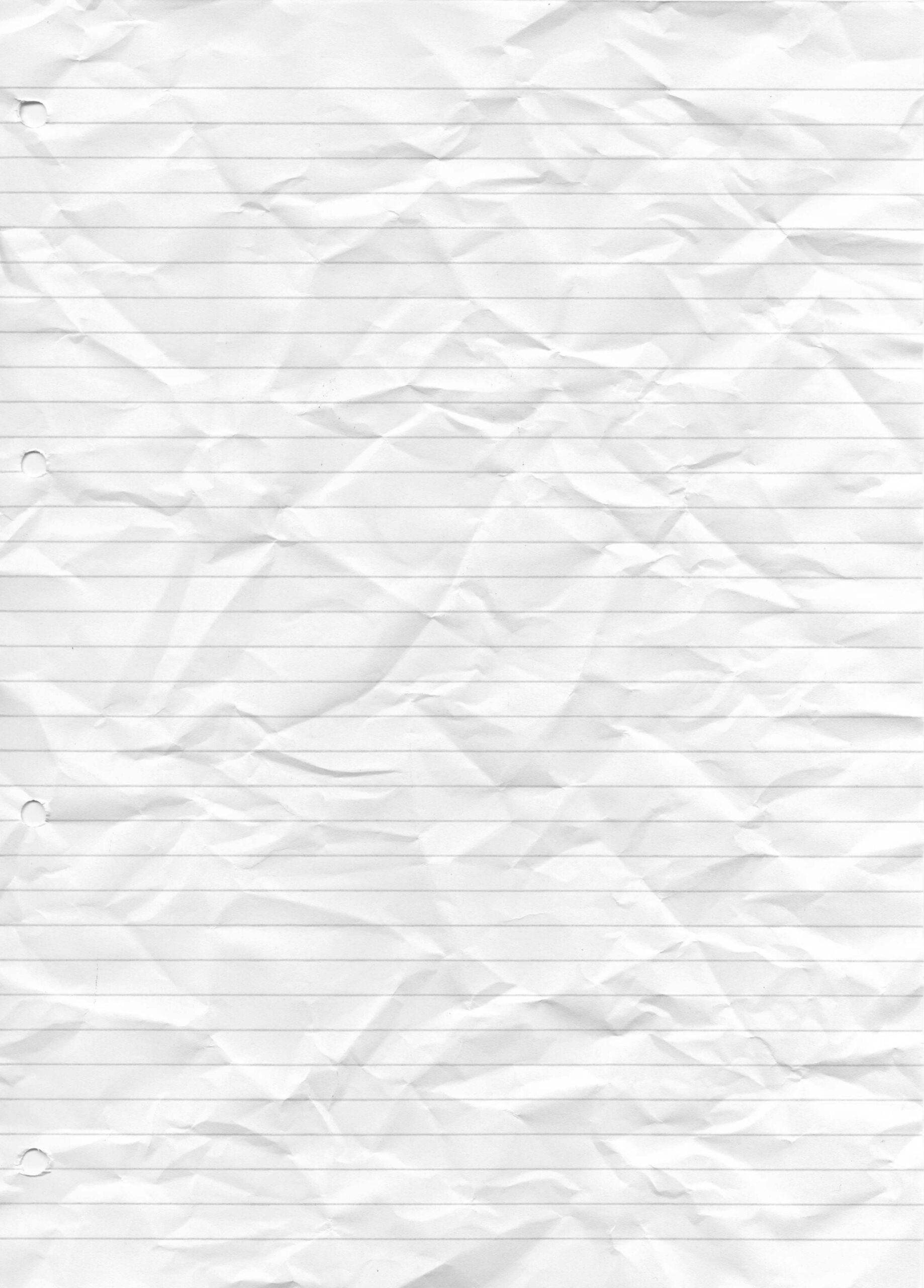 A Scrunched Lined Paper Sheet Free Stock Photo