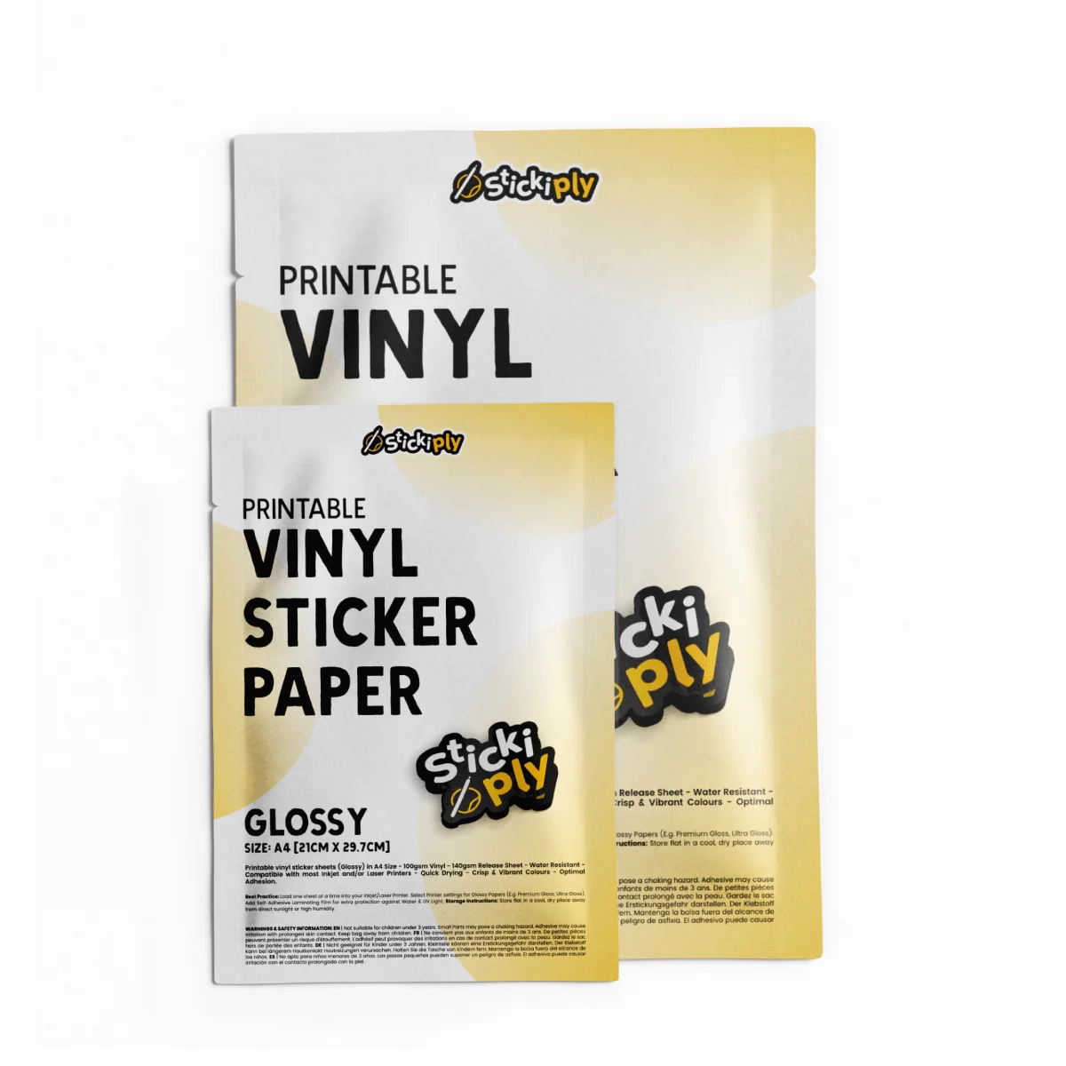 Printable Vinyl Waterproof Glossy Sticker Paper