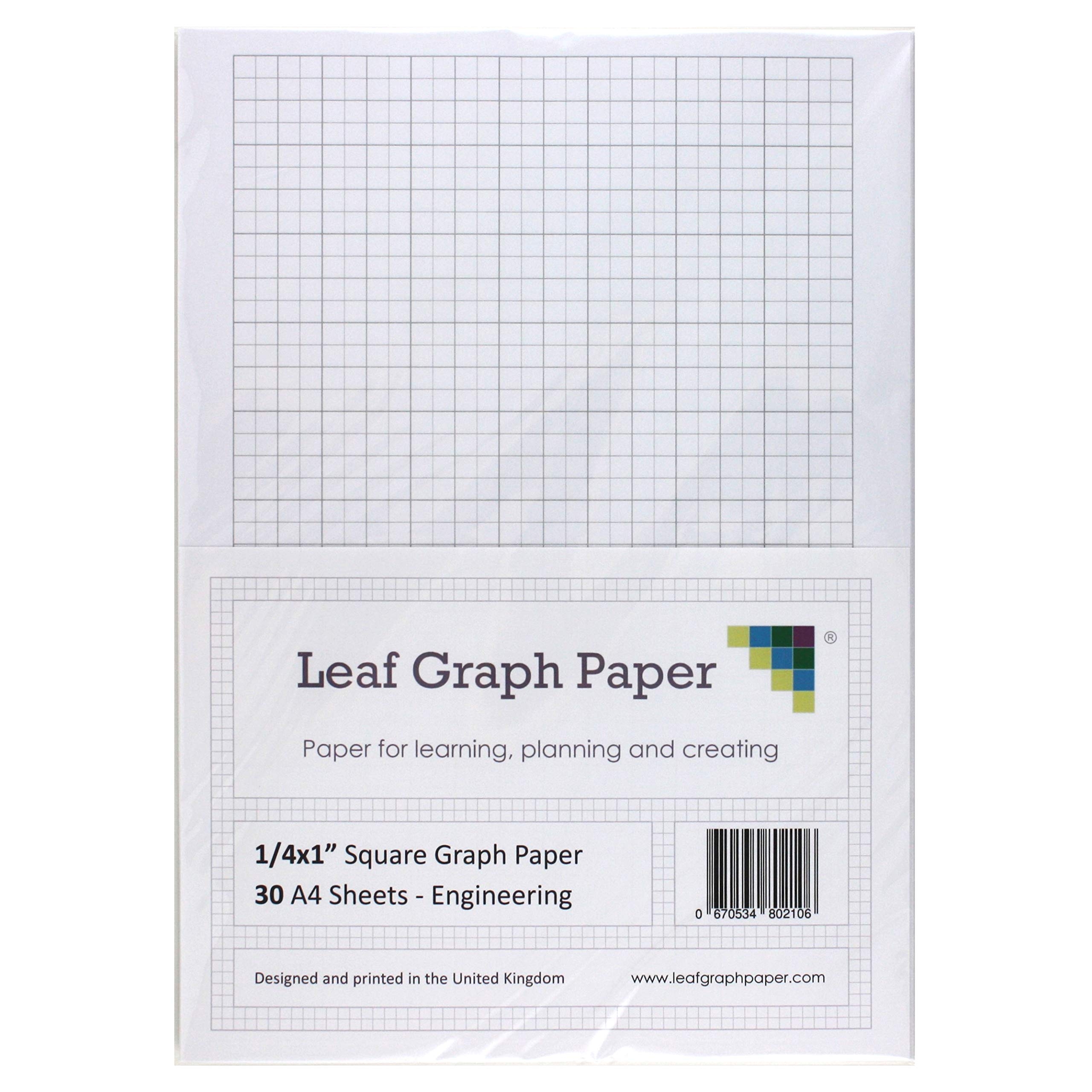 A4 Graph Paper 1 4 Inch 0 25 Squared Imperial 30 Loose Leaf 