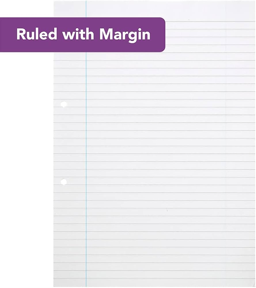 A4 Loose Sheets 8mm Ruled With Margin Header And Footer 2 Punched 500 Sheets 1000 Pages Amazon de Stationery amp Office Supplies