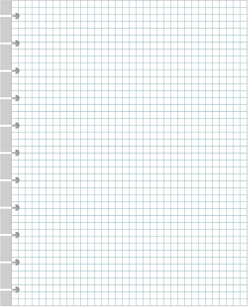 A4 TUL Grid Filler Paper For Ring Binder 11 Discs Punched 