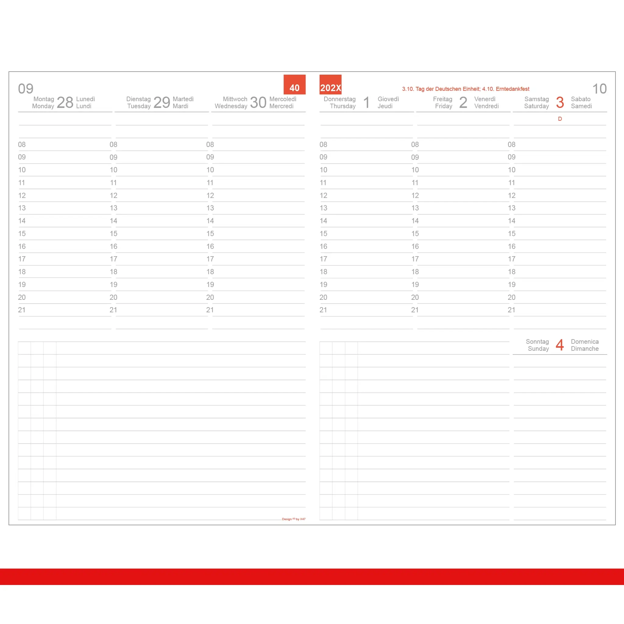 A5 Inserts Calendar