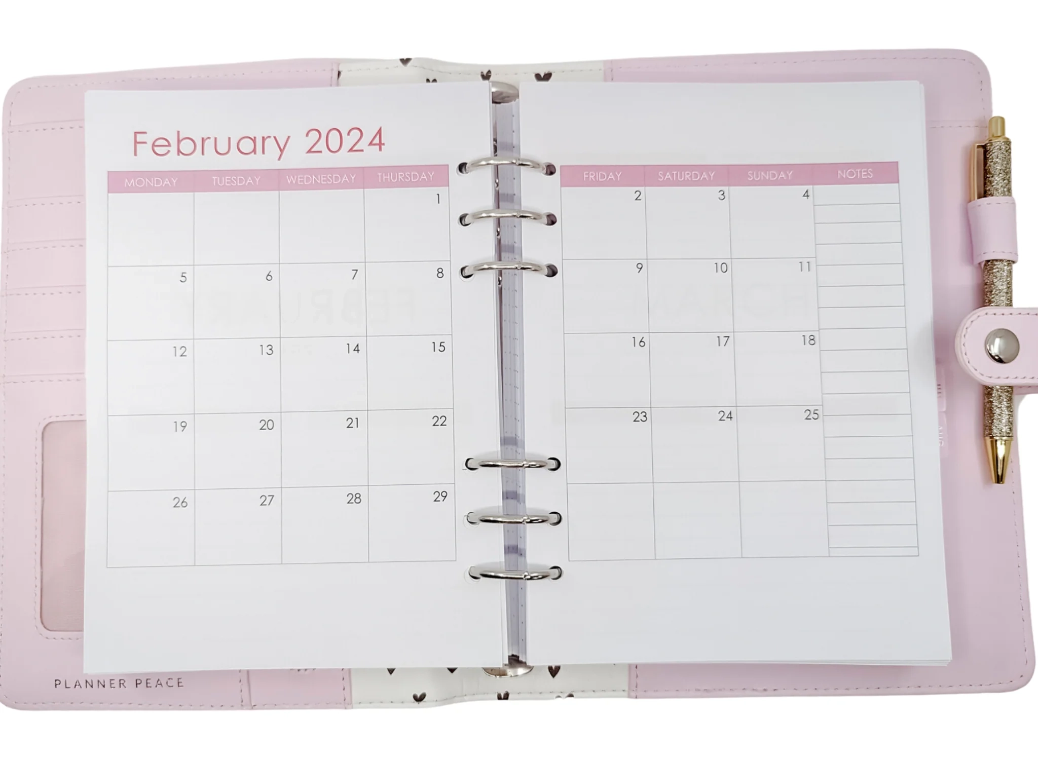 A5 Monthly Planner Refill From Planner Peace Australia
