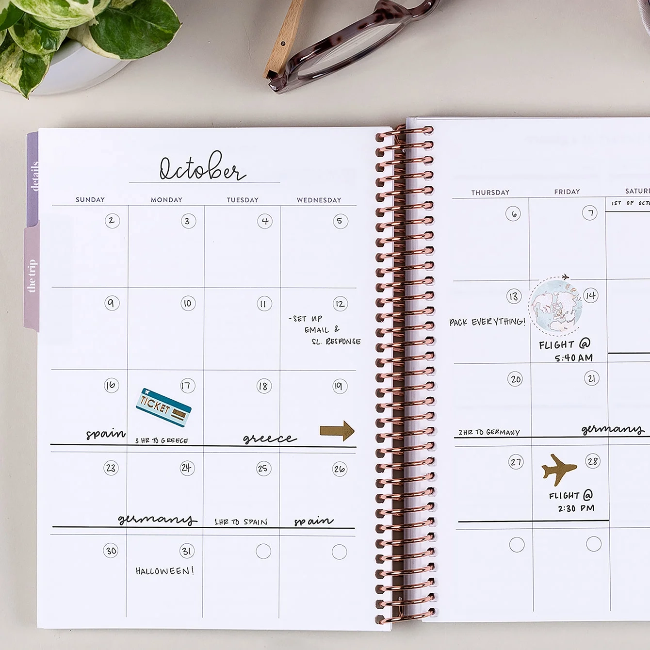 A5 Travel Journal Vacation Planner Erin Condren