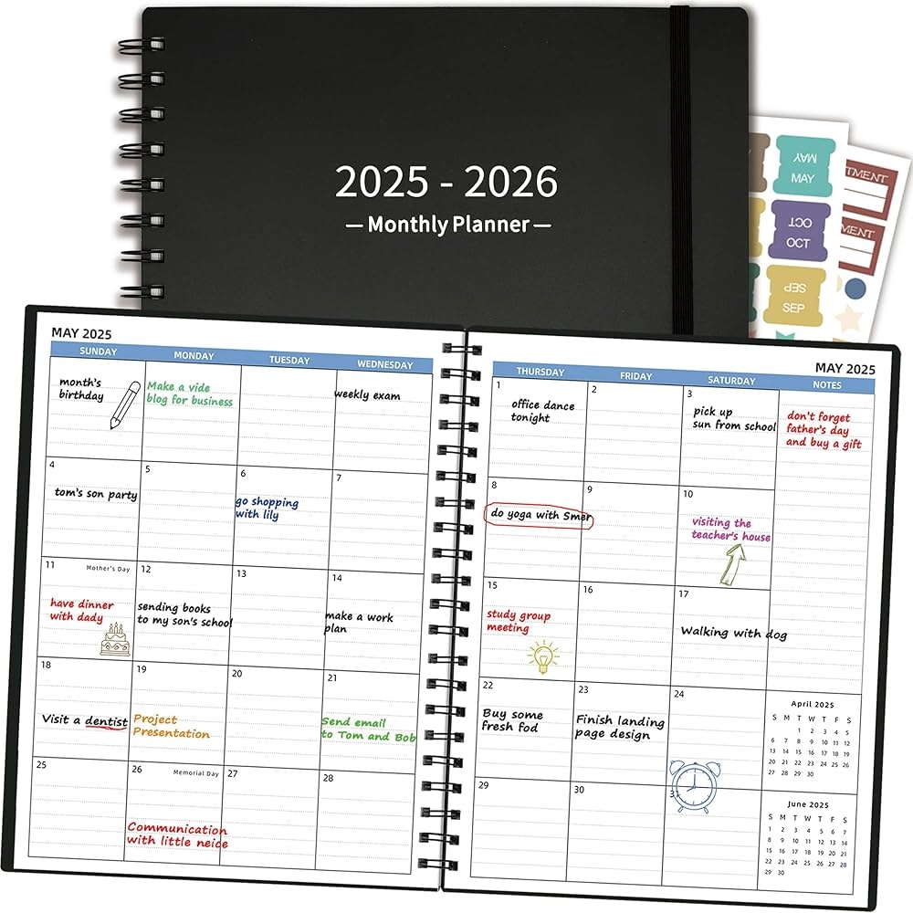 Academic Planner 2025 2026 18 X 24 Cm Calendar From January 2025 