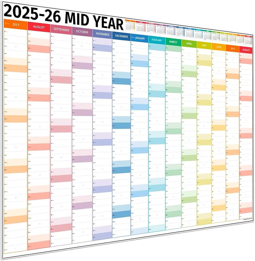 Academic Wall Planner 2023 2024 Extra Large 91 4 X 63 5 Cm 
