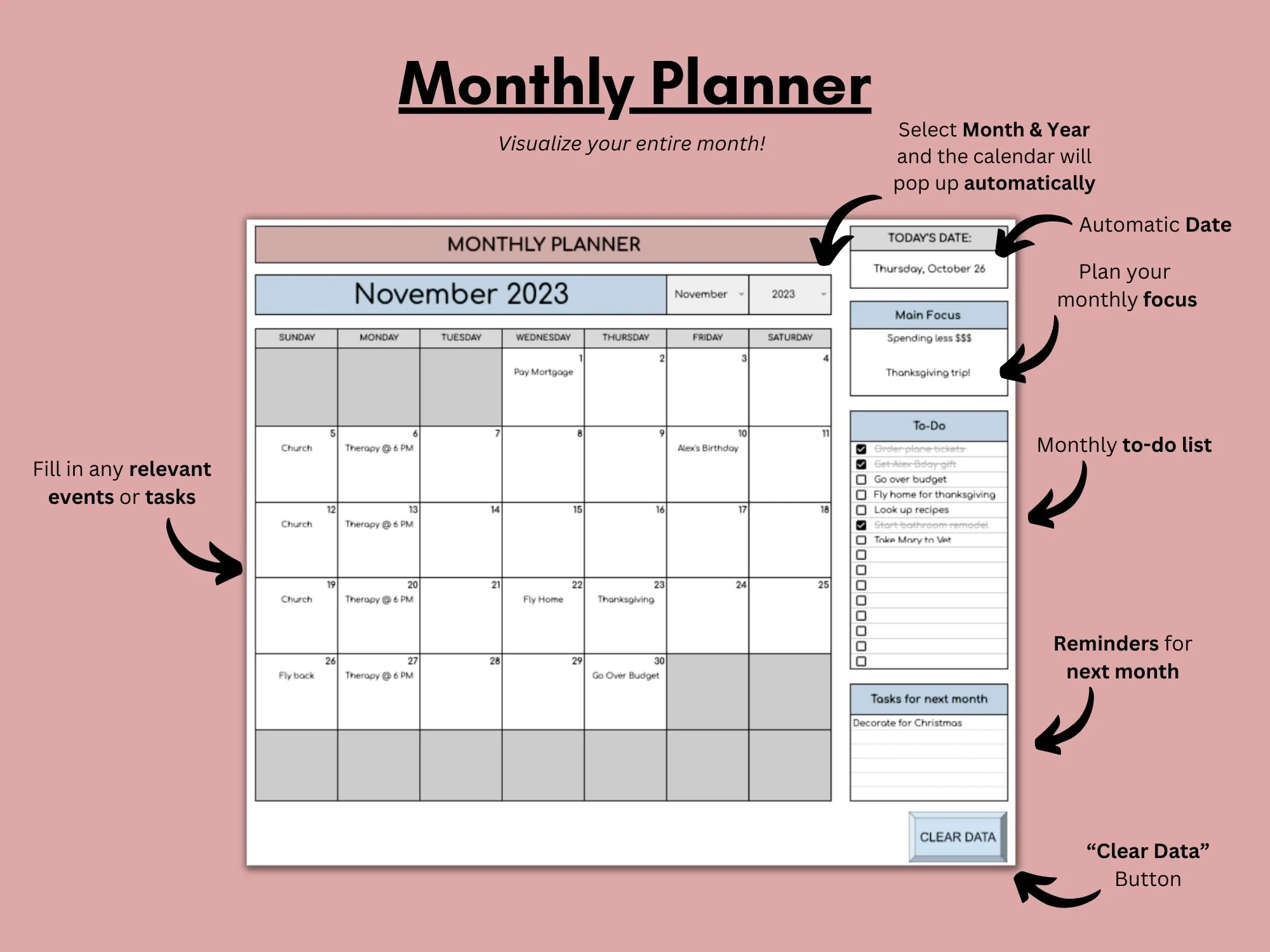 ADHD Planner amp Tracker Google Sheets Template You Are Loved 