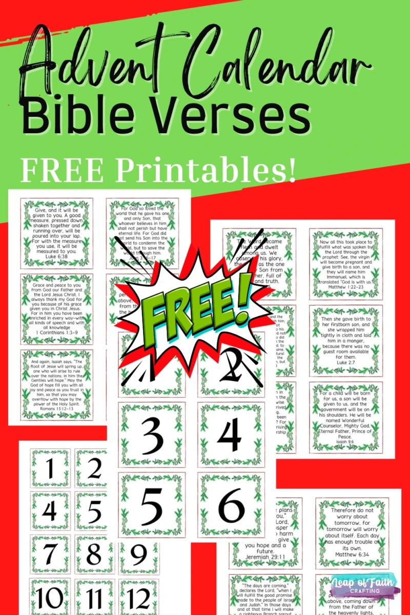 Printable Bible Verses For Advent Calendar