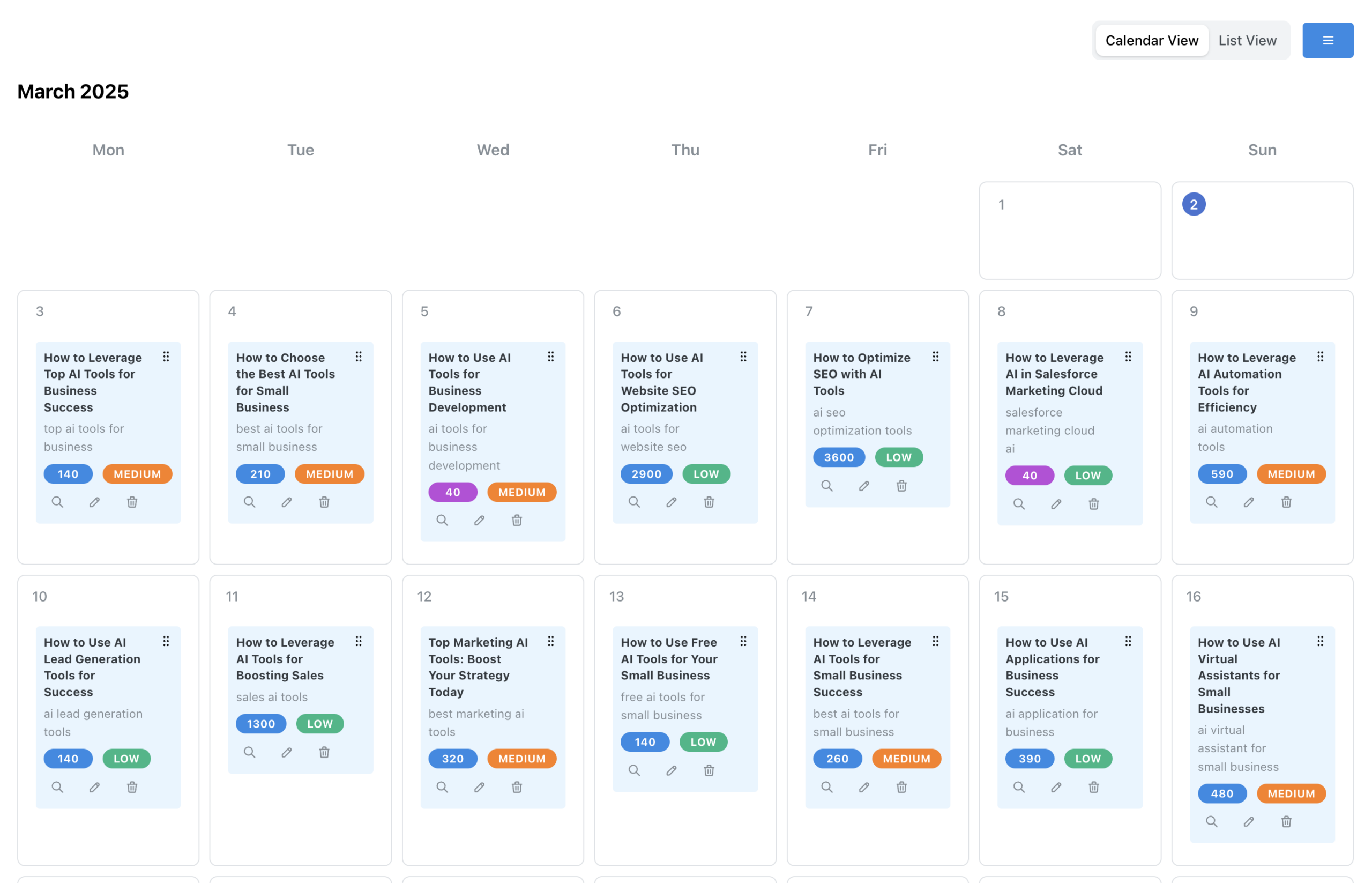 AI Content Planner Emplibot