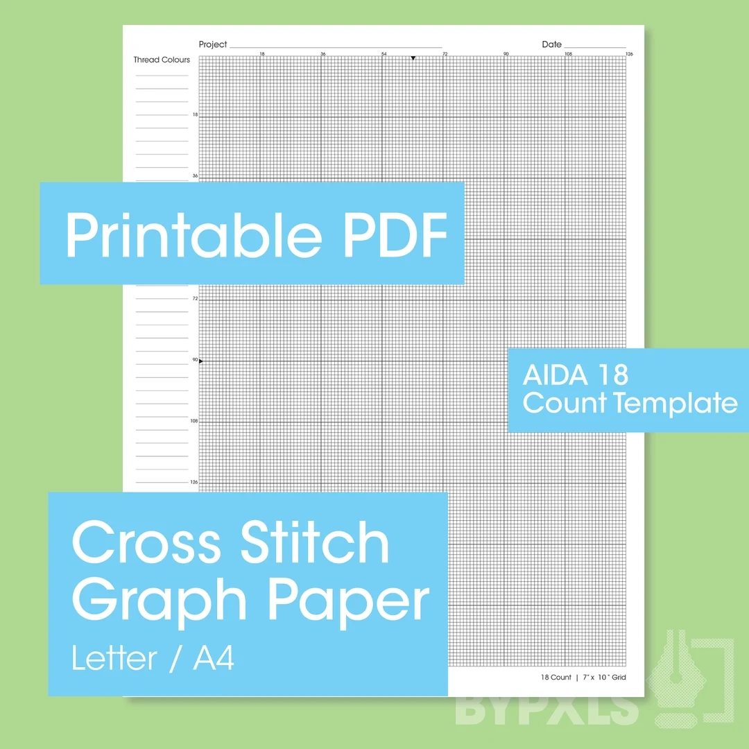 Cross Stitch Graph Paper 18 Count