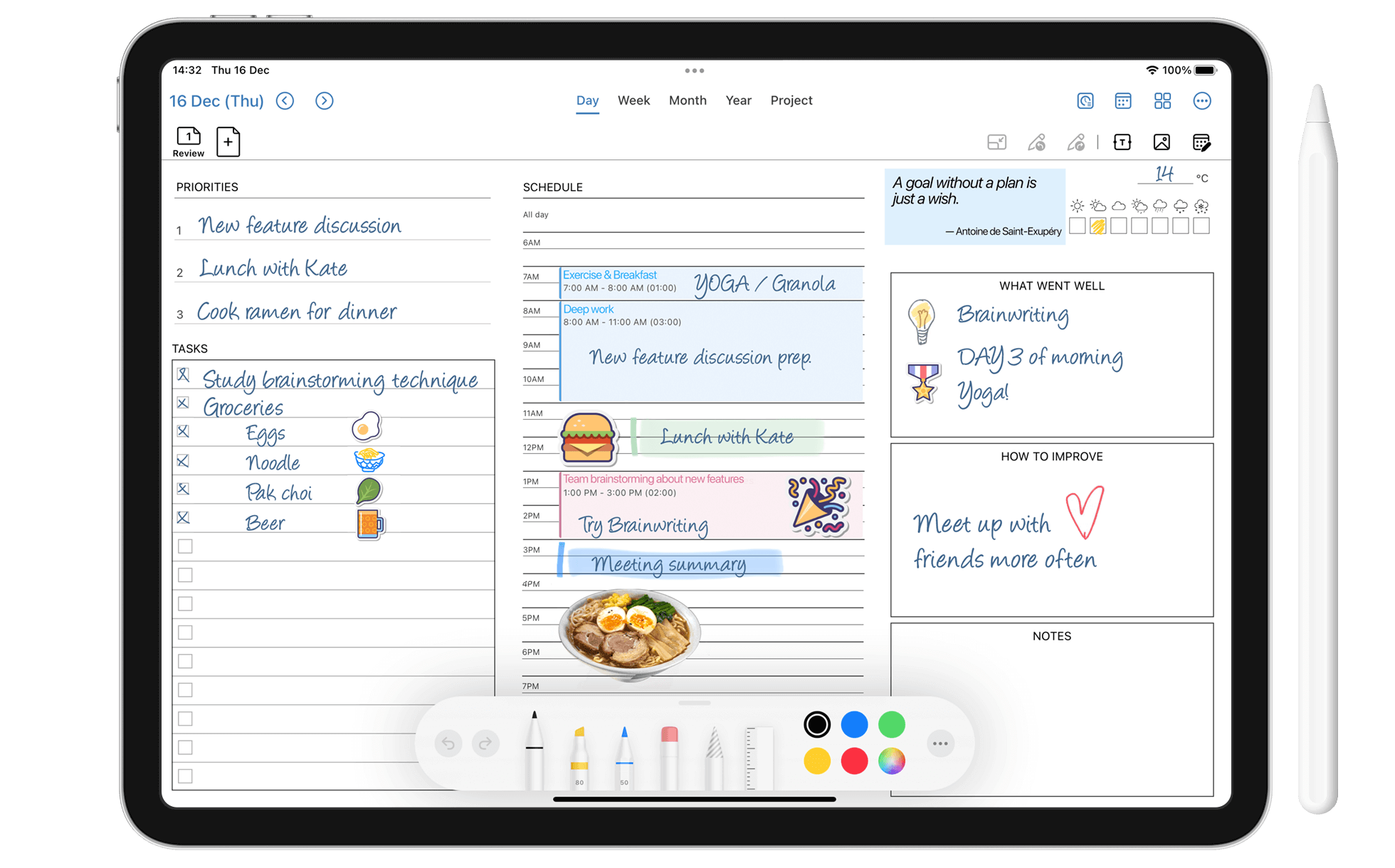 AJournal AJournal Is An IPad Daily Digital Planner Calendar And 
