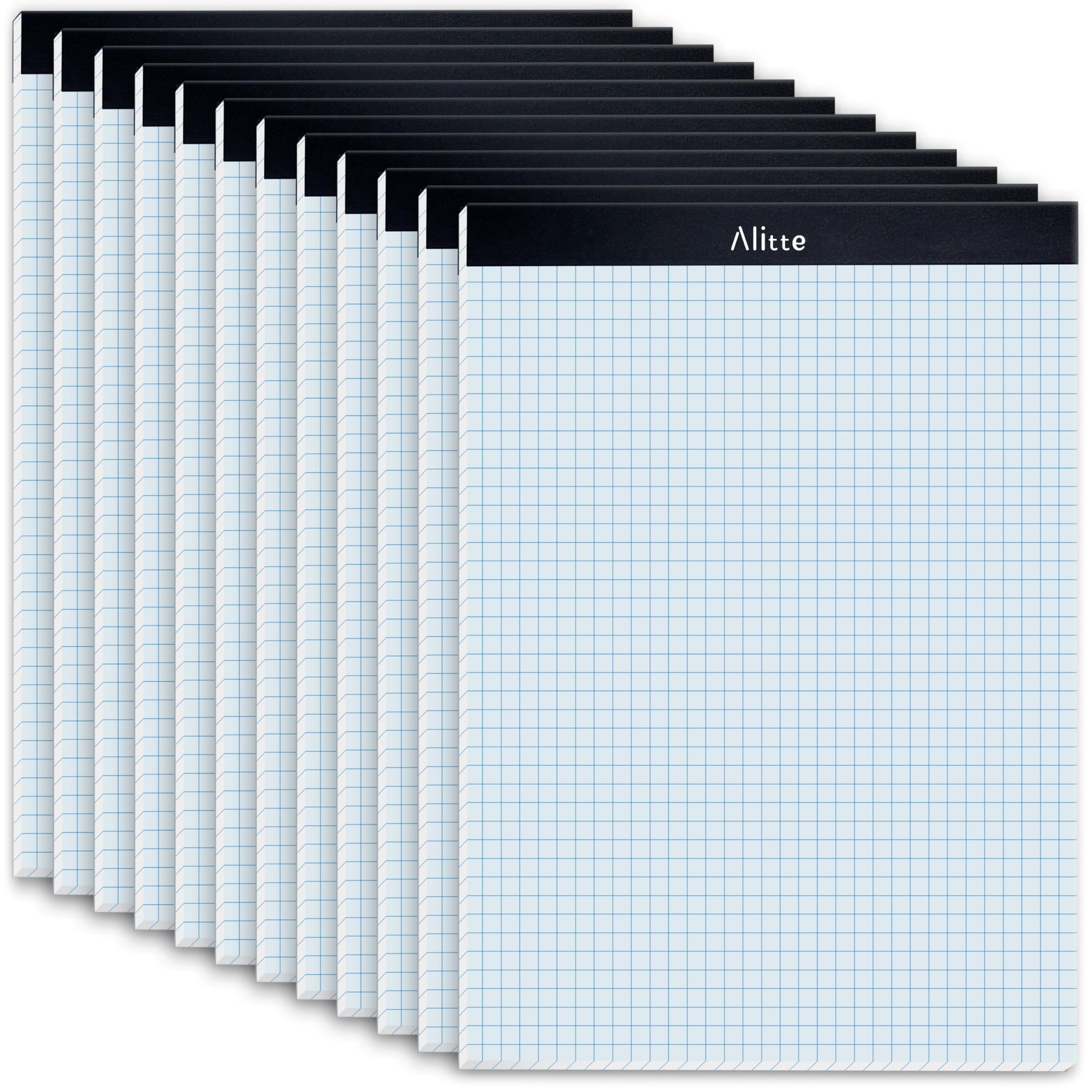 Alitte Graph Paper Pad Pack Of 12 White Letter Size 4x4 Quad 