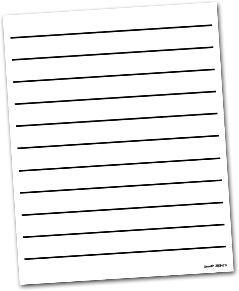 Amazon Bold Line Writing Paper With Large 0 875 in Spaces 