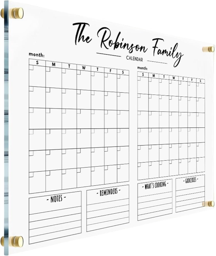 Amazon DOUBLE MONTH Wall Calendar Personalized Planner 2026 