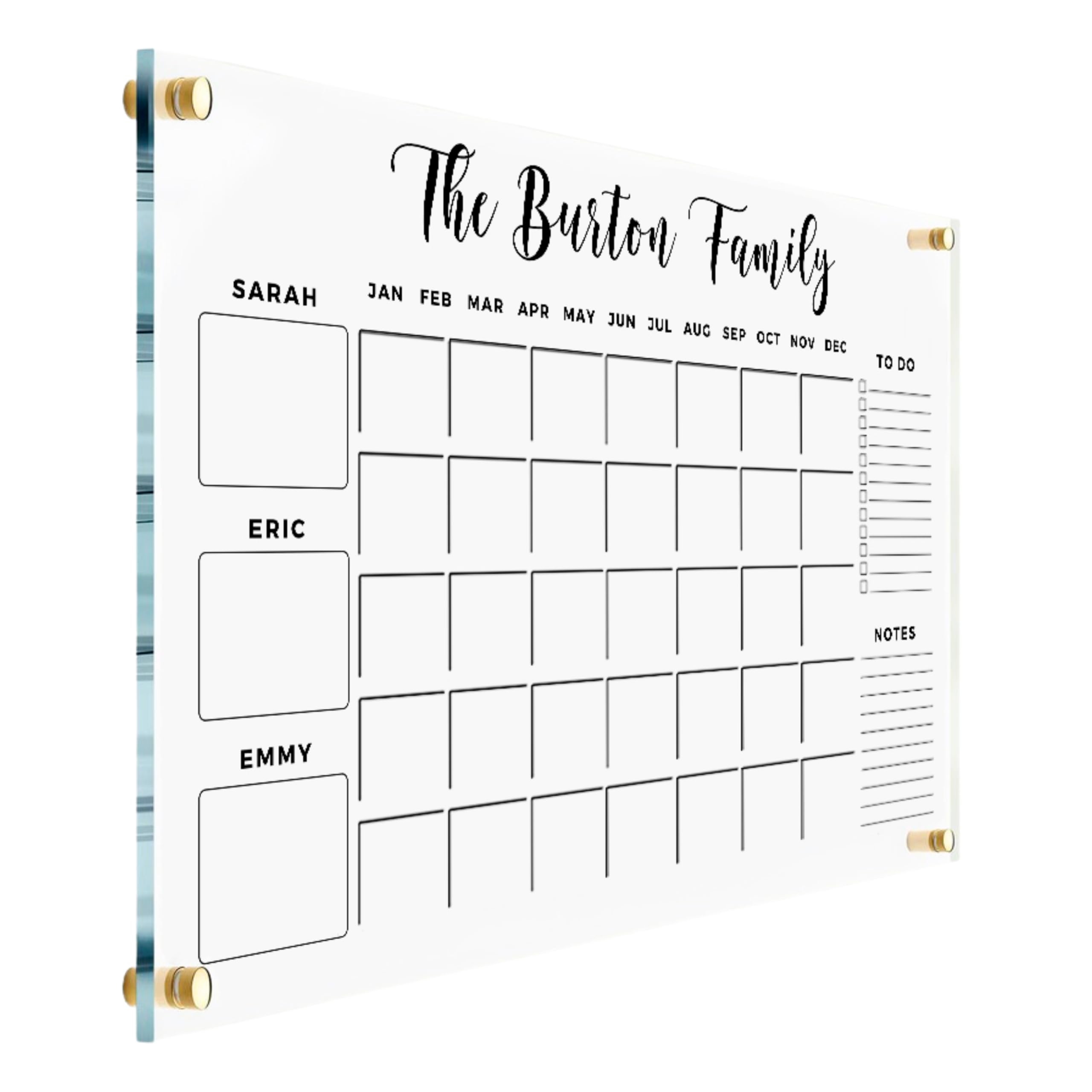 Amazon Large Personalized Acrylic Wall Calendar 