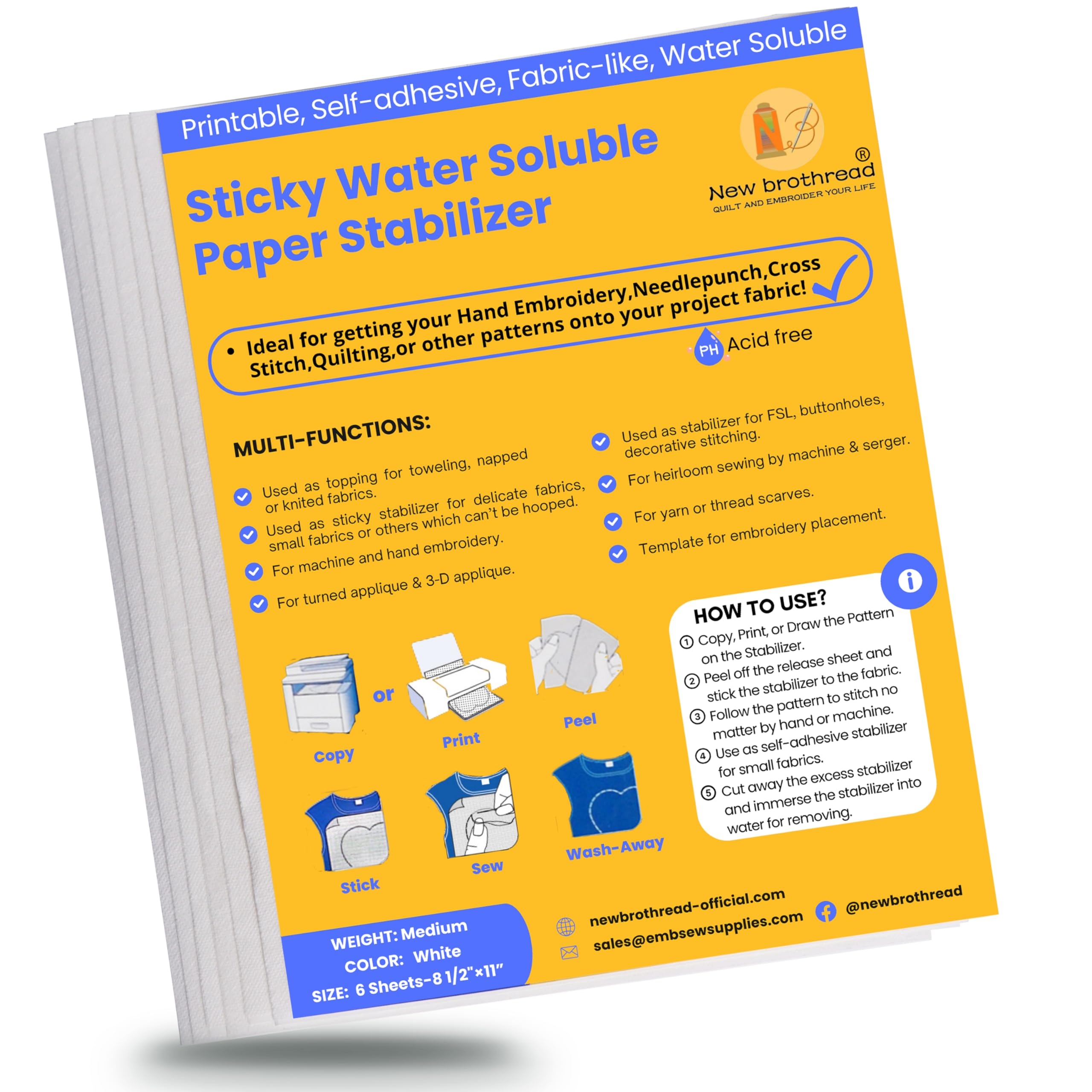 Printable Dissolvable Stabilizer Paper