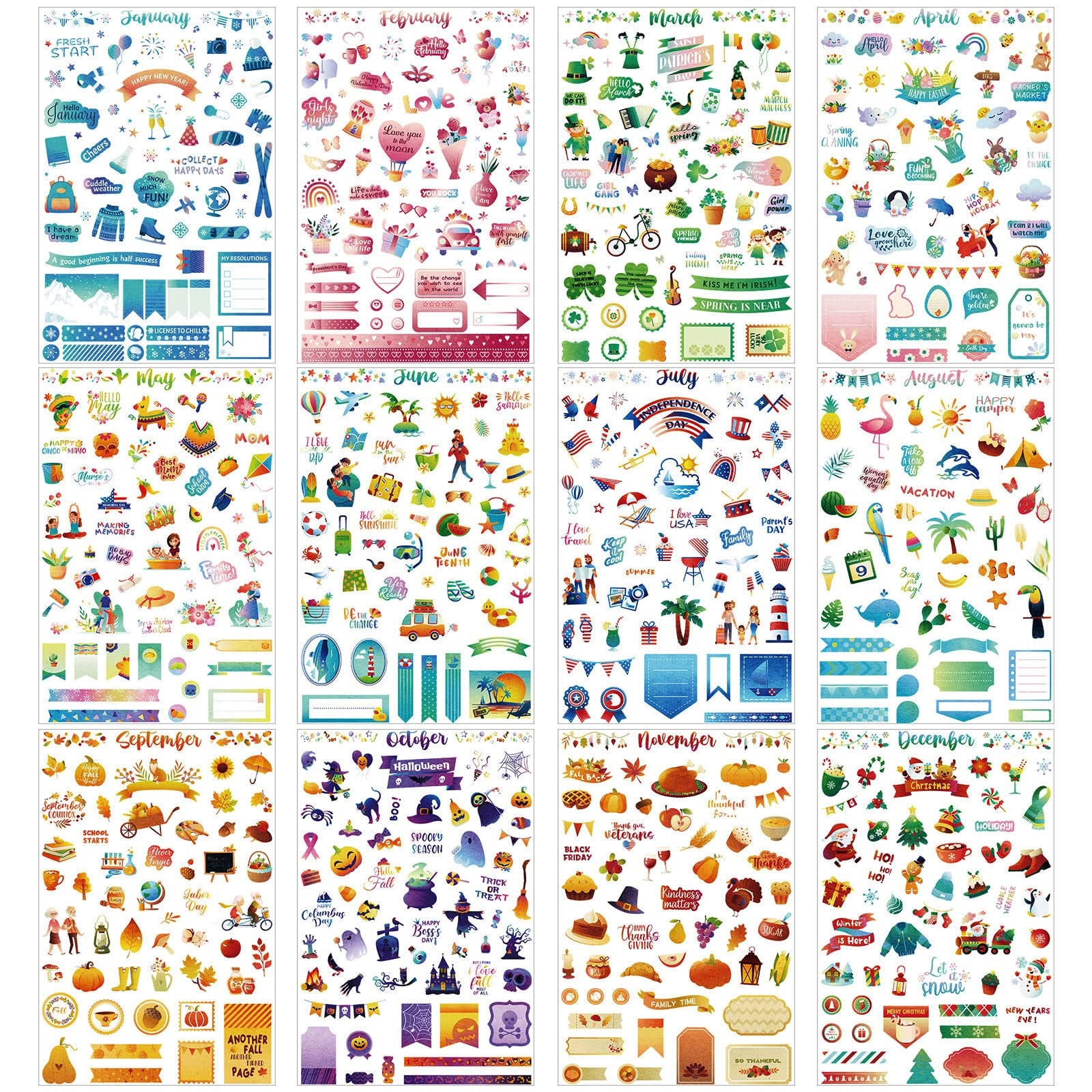 Amazon Perthlin 24 Sheets Daily Planners Holiday Seasonal 