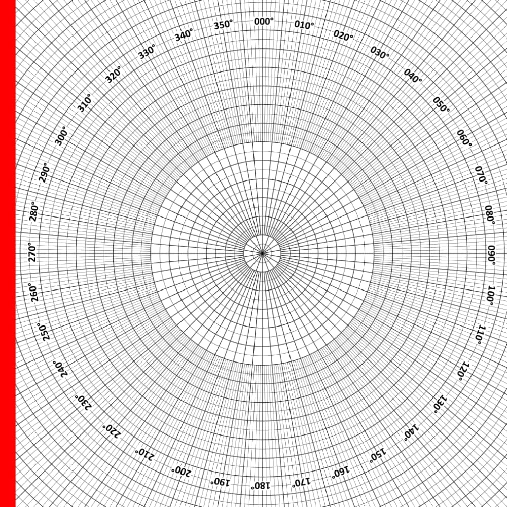 Amazon Polar Coordinate Graph Paper Circular Grid 