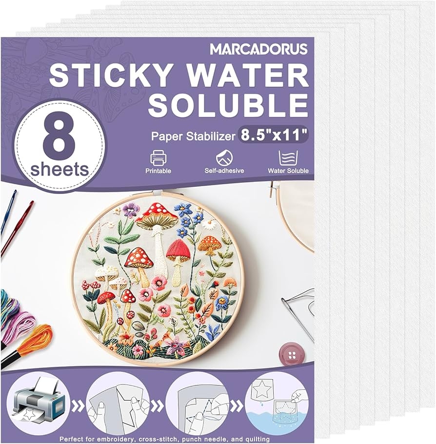 Amazon Printable Embroidery Transfer Paper 8 5 x11 12 Pcs 
