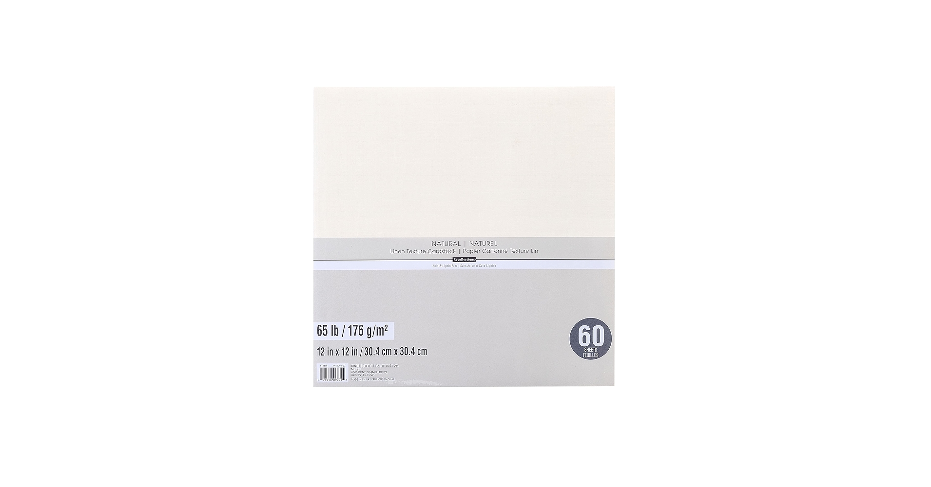 Amazon Recollections 60 Sheets Natural 12 X 12 Linen 