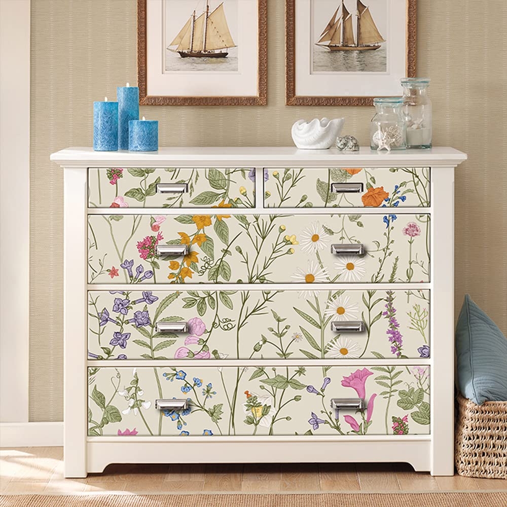 Amazon Self Adhesive Colorful Floral Drawer Liner Contact 