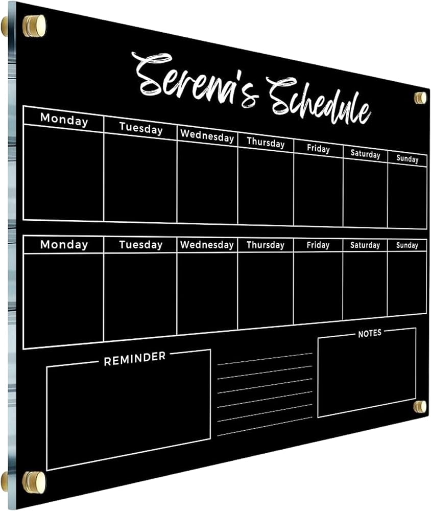 Amazon Two Week Planner Acrylic Personalized Calendar 2026 