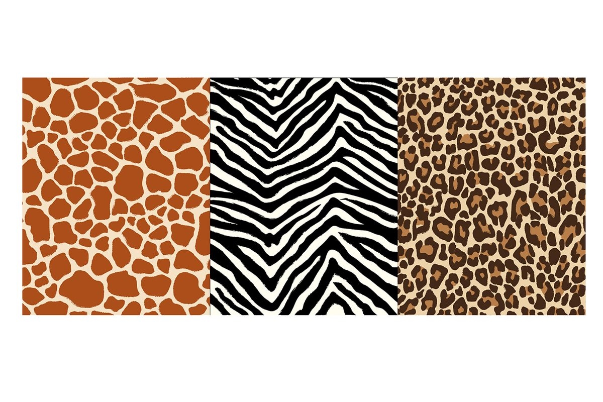 Animal Print Papers Gathered