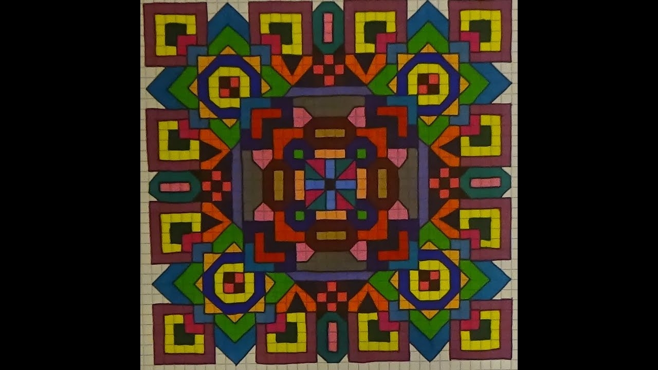 Another Mandala On Graph Paper