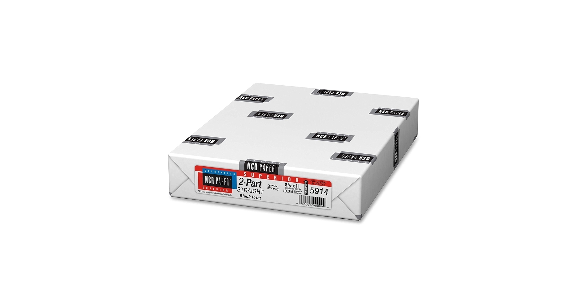 Appvion 5914 NCR Paper Carbonless 92GE 2 Part 8 1 2 Inch X11 