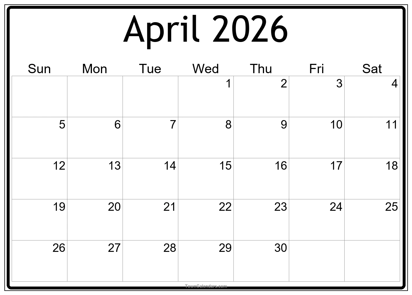 April 2026 Calendar Free Printable PDF Templates 4 Designs 