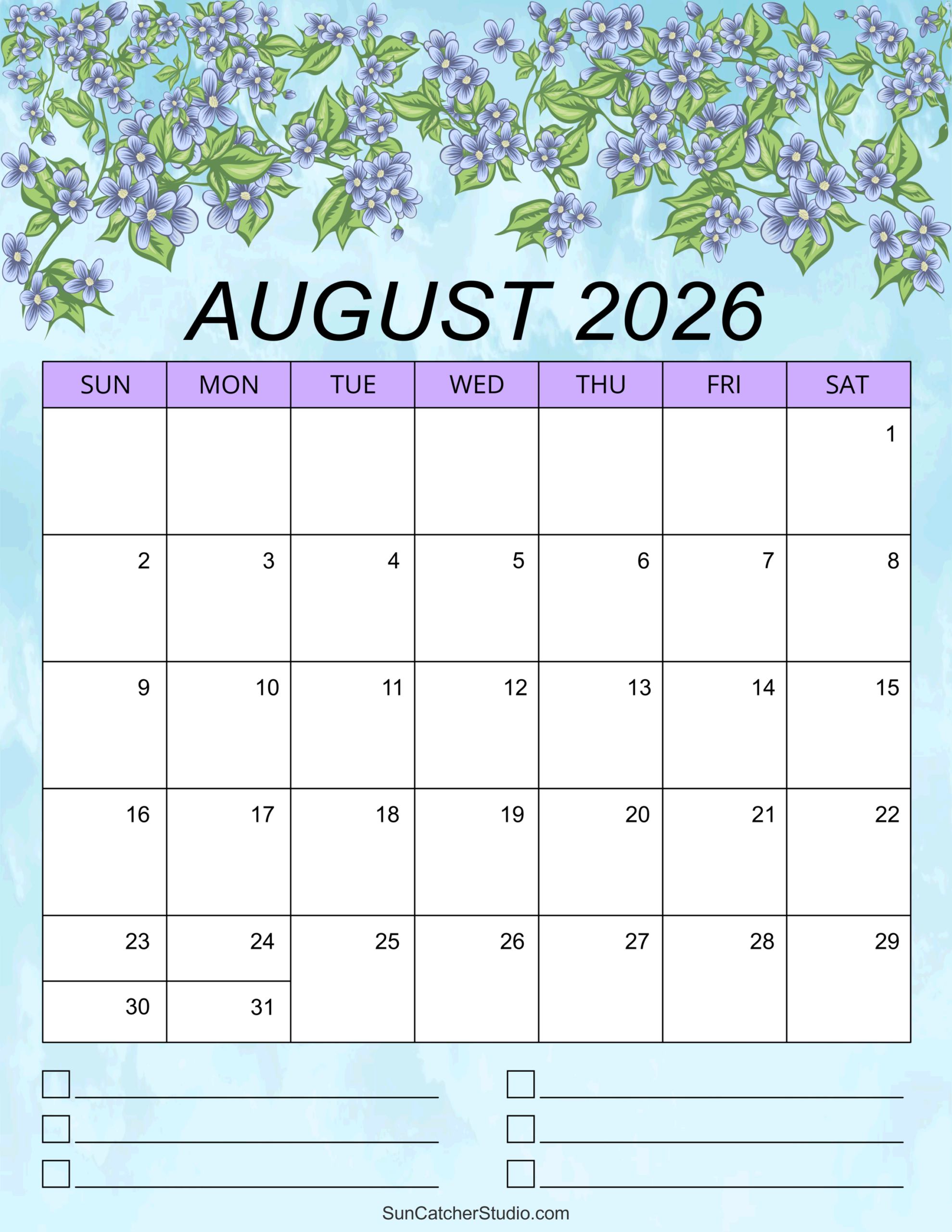 August 2026 Calendar Free Printable Free Printables Lettering 