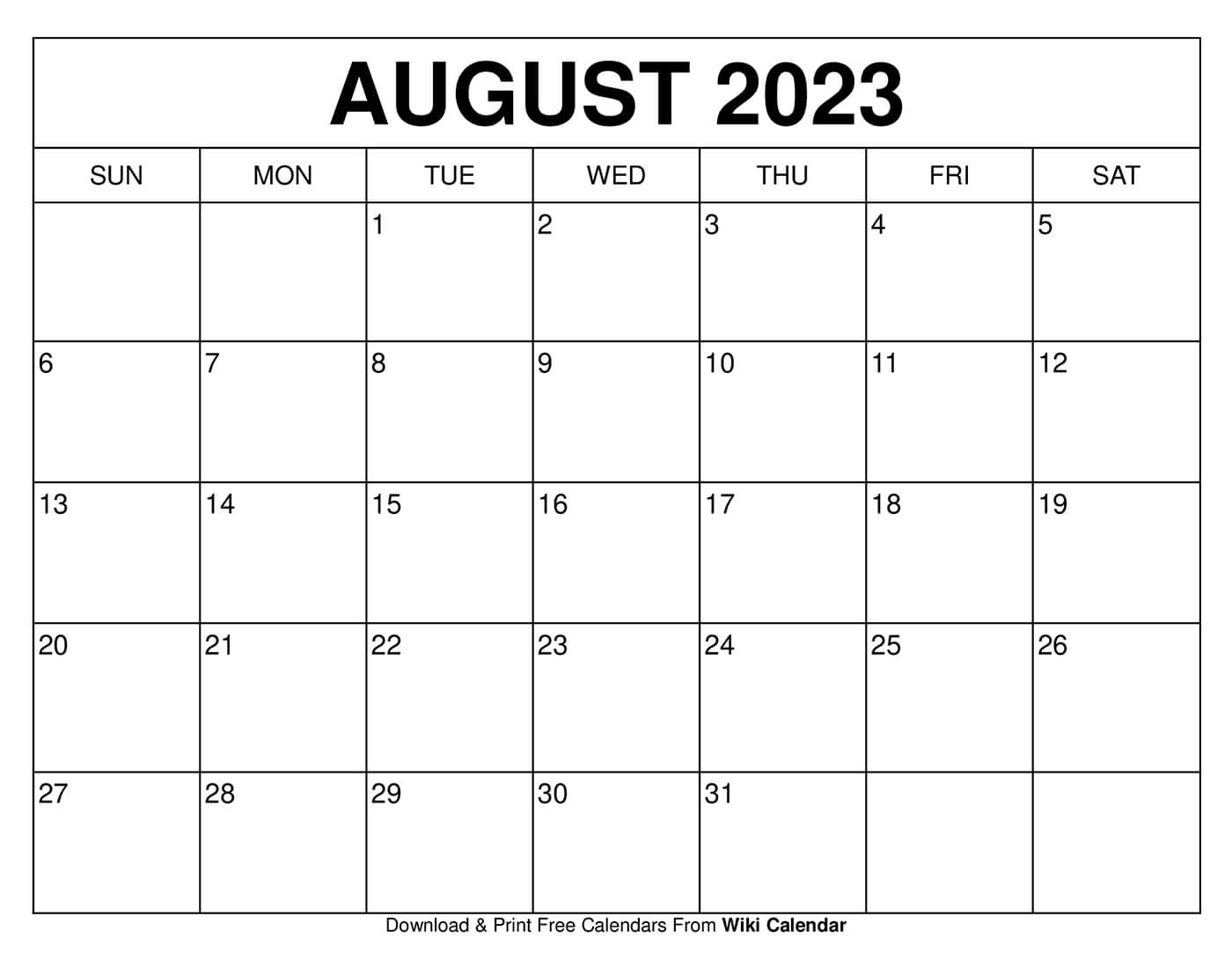 August 2026 Calendar Printable Templates amp More
