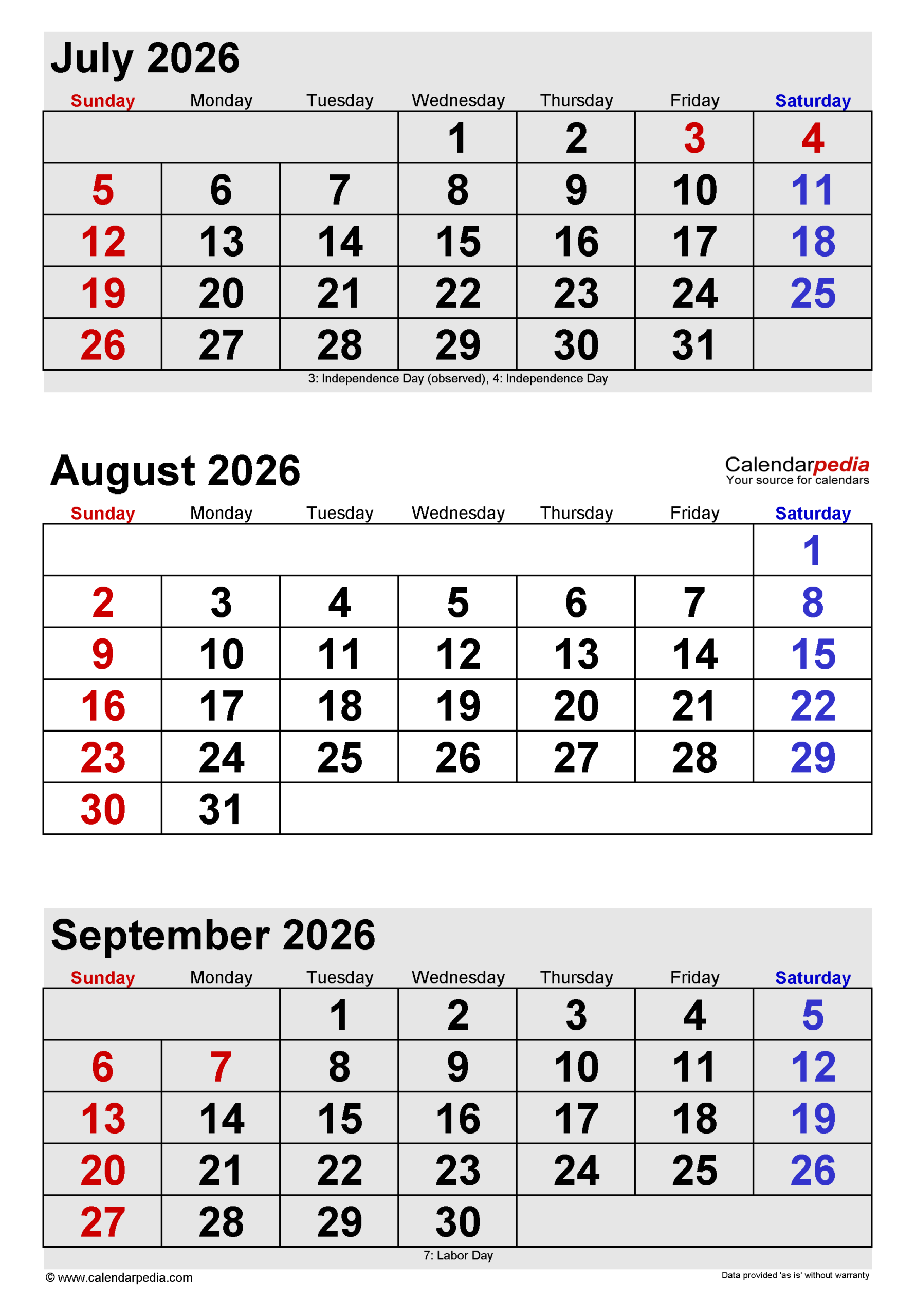 August 2026 Calendar Templates For PDF Excel And Word